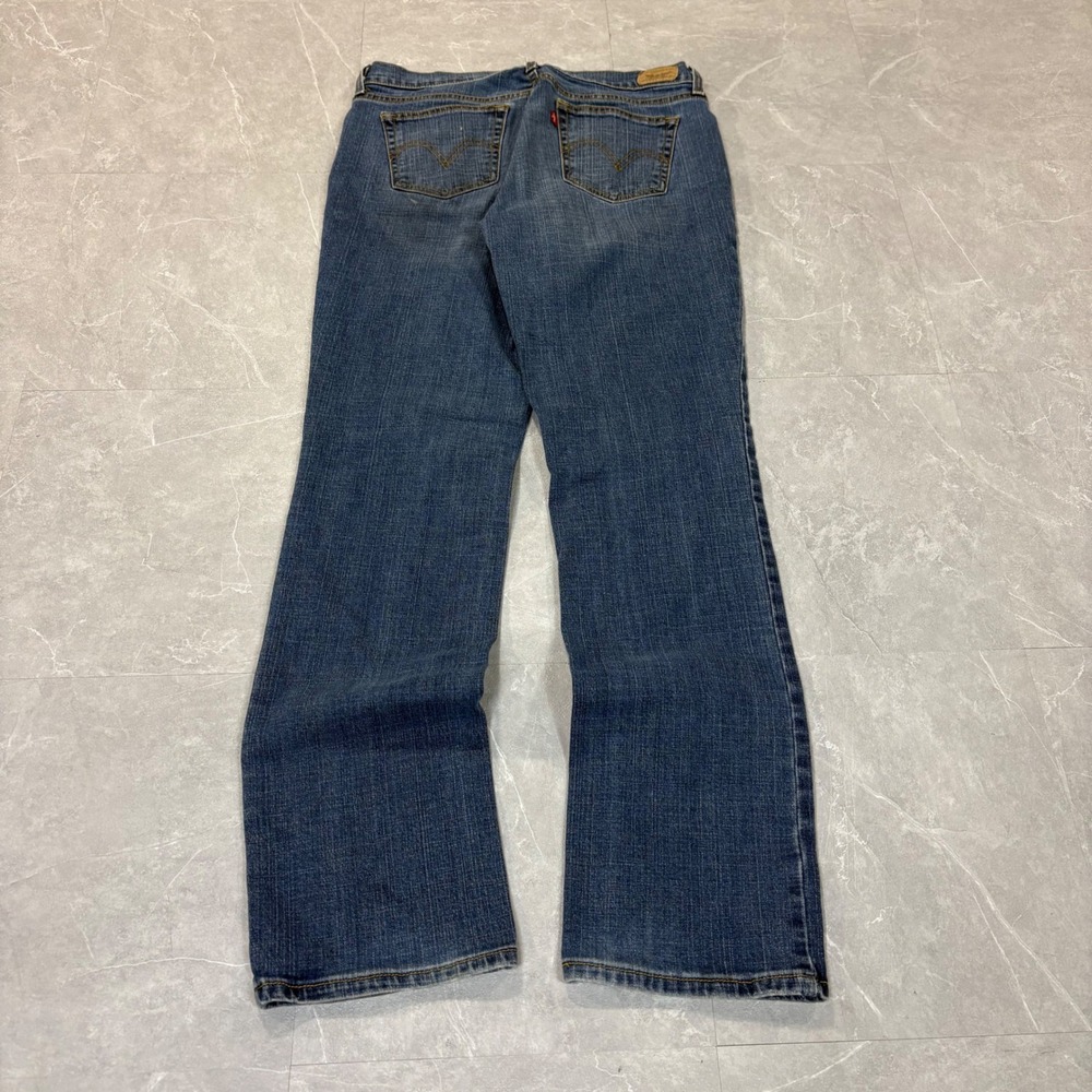 Levis 505 Straight Leg Jeans Womens Blue Medium Wash Denim Pants 32x32